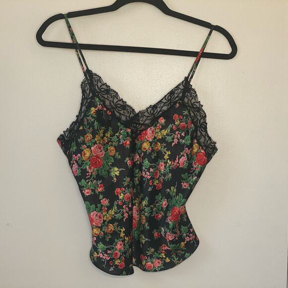 Victoria's Secret Gold Label VTG spagghetti Strap Cropped Cami floral Small - Picture 7 of 10